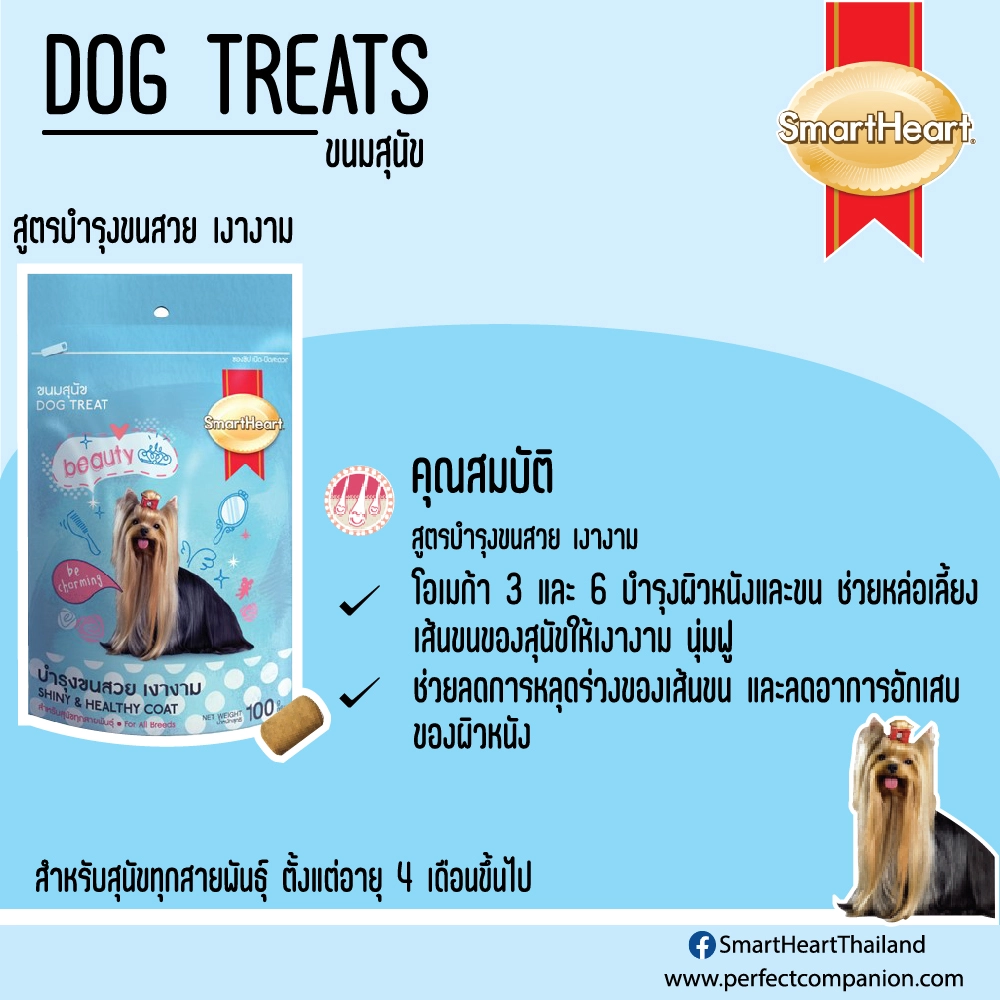 SmartHeart Treat ขนมสุนัข บิสกิต 100g.