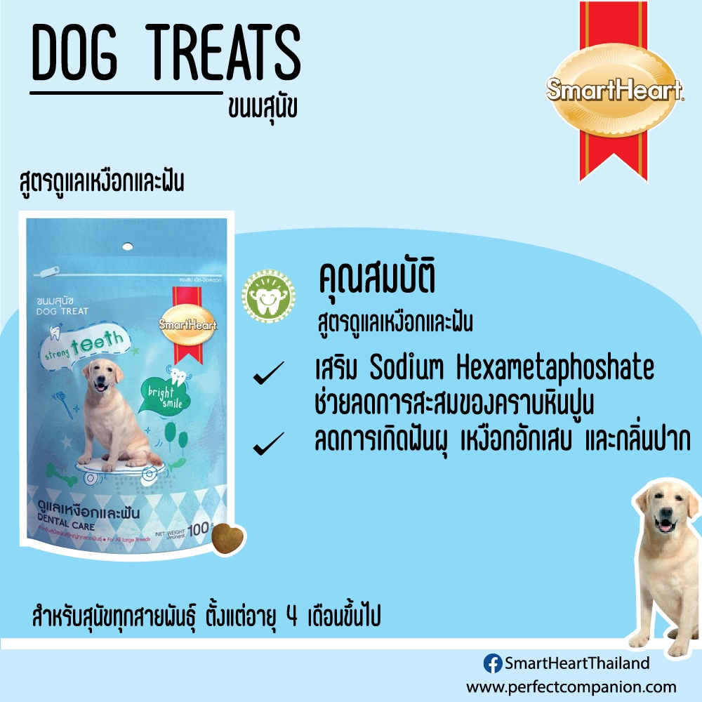 SmartHeart Treat ขนมสุนัข บิสกิต 100g.