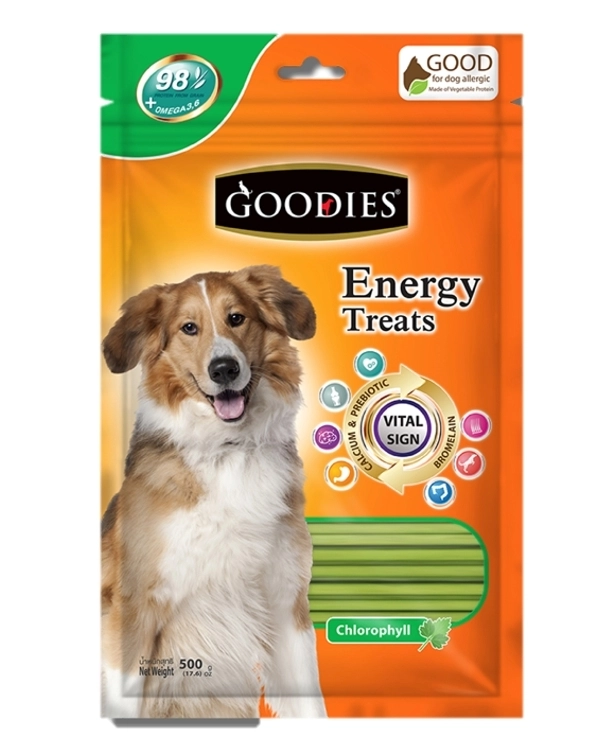 Goodie Energy Treats ขนมขัดฟันสุนัข คละแบบ 500 กรัม