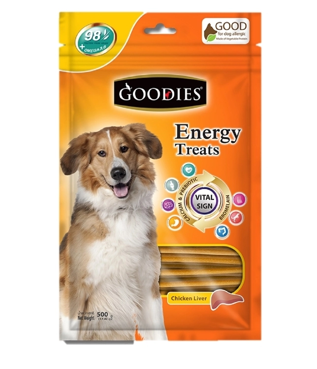 Goodie Energy Treats ขนมขัดฟันสุนัข คละแบบ 500 กรัม