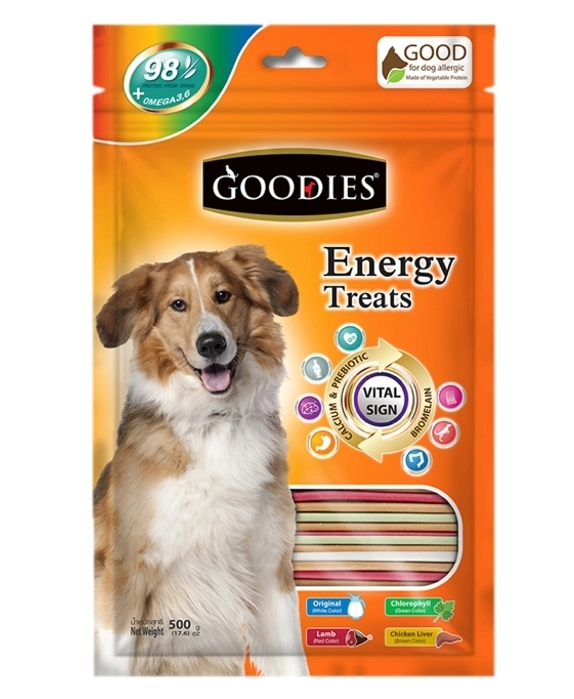 Goodie Energy Treats ขนมขัดฟันสุนัข คละแบบ 500 กรัม