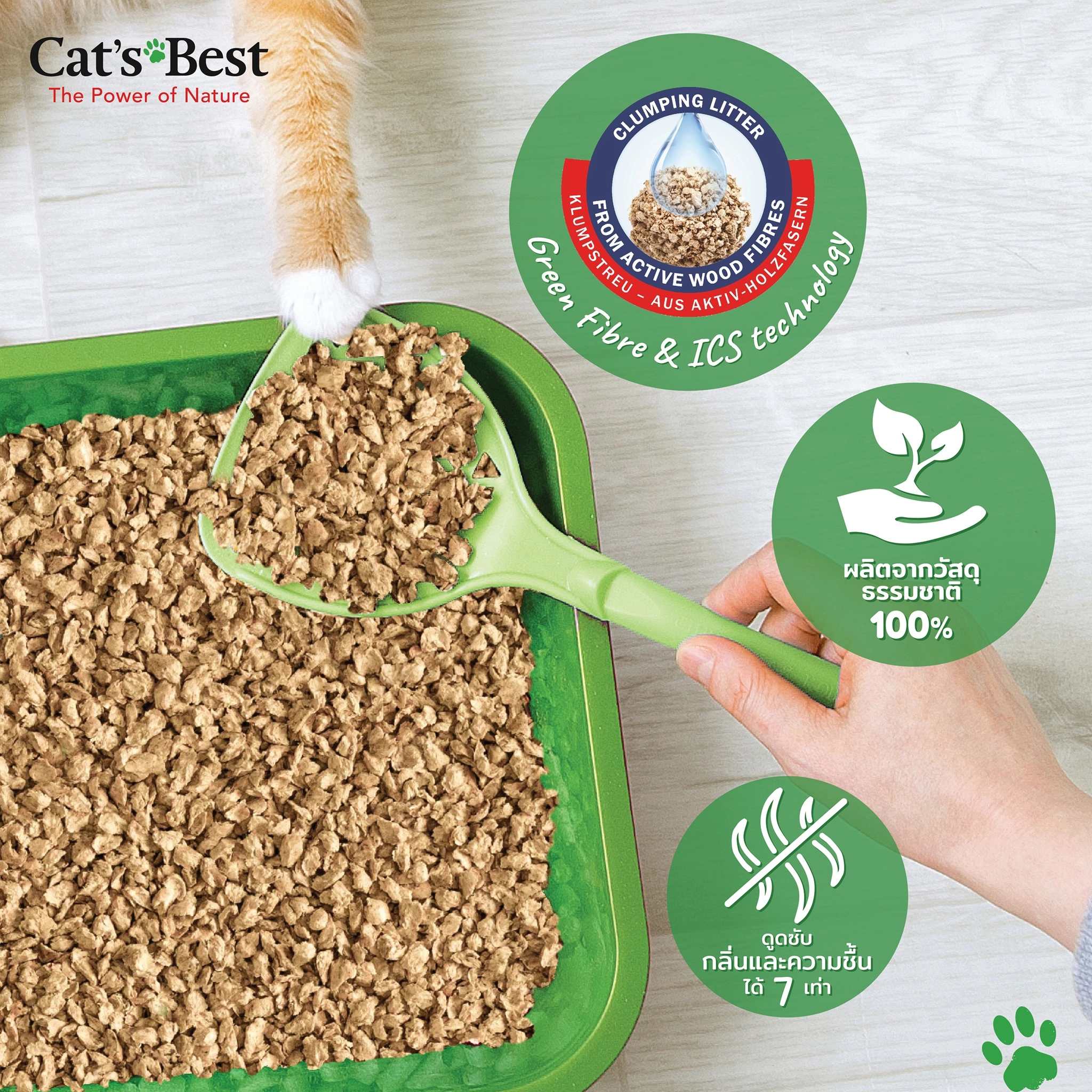 CAT S BEST ORIGINAL ทรายธรรมชาติ เหมาะสำหรับแมวขนสั้น
