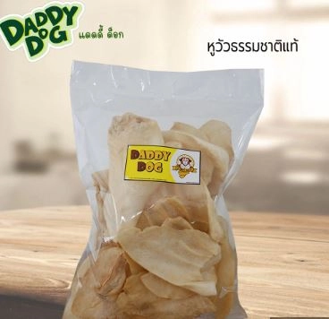 Daddy Dog หูวัวธรรมชาติอบแห้ง สำหรับสุนัขอายุ 6 เดือนขึ้นไป