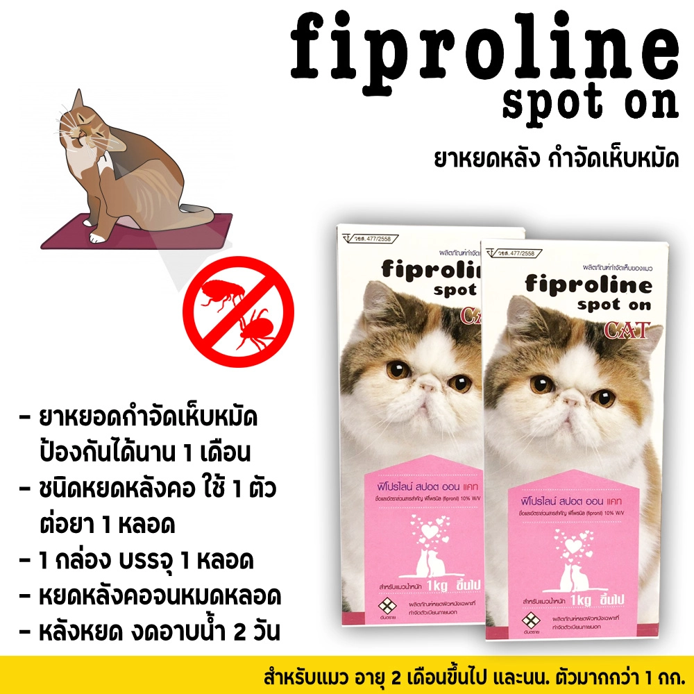 Fiproline flea and tick medication for cats / Tube