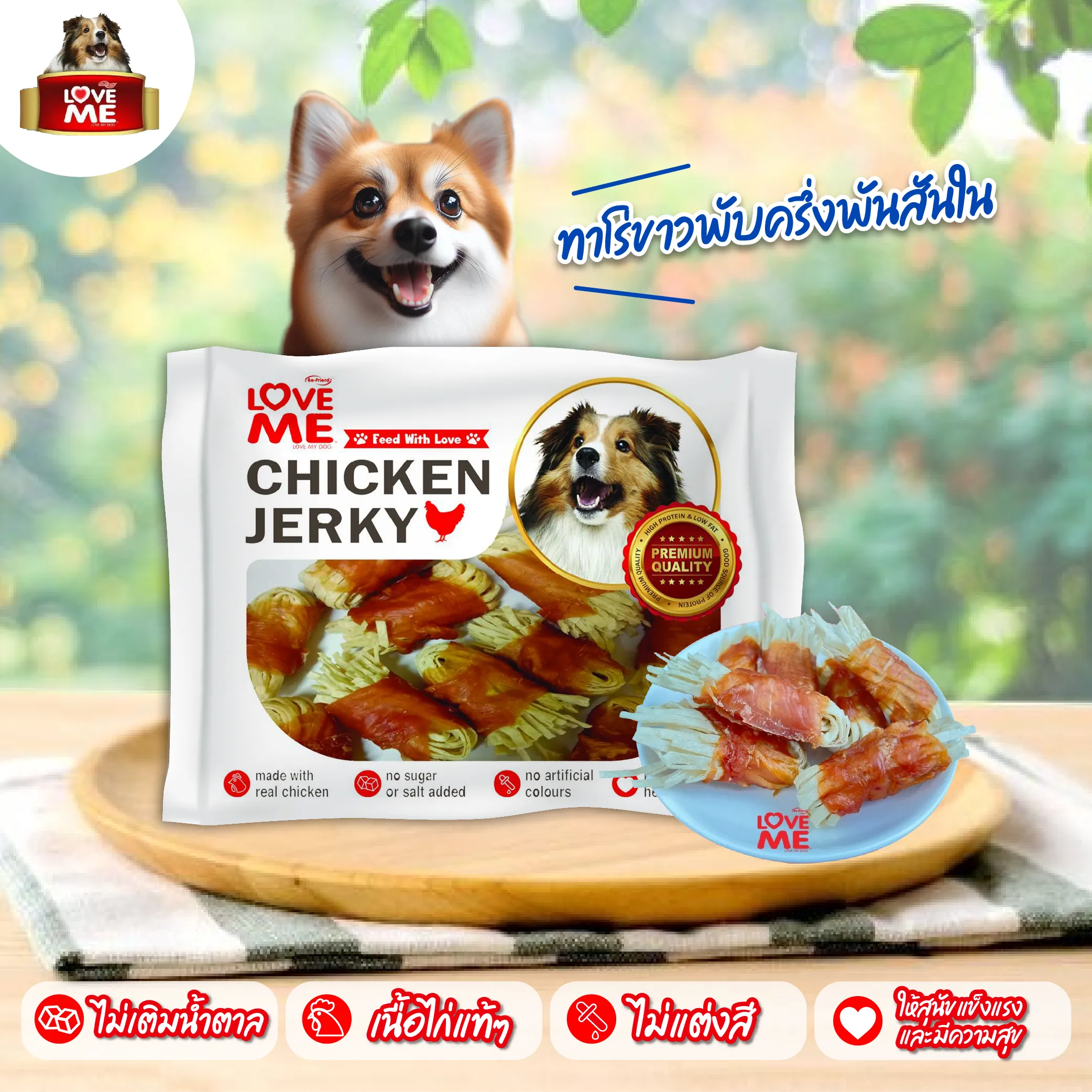 Love me ขนมสันในไก่คละแบบ 250 กรัม