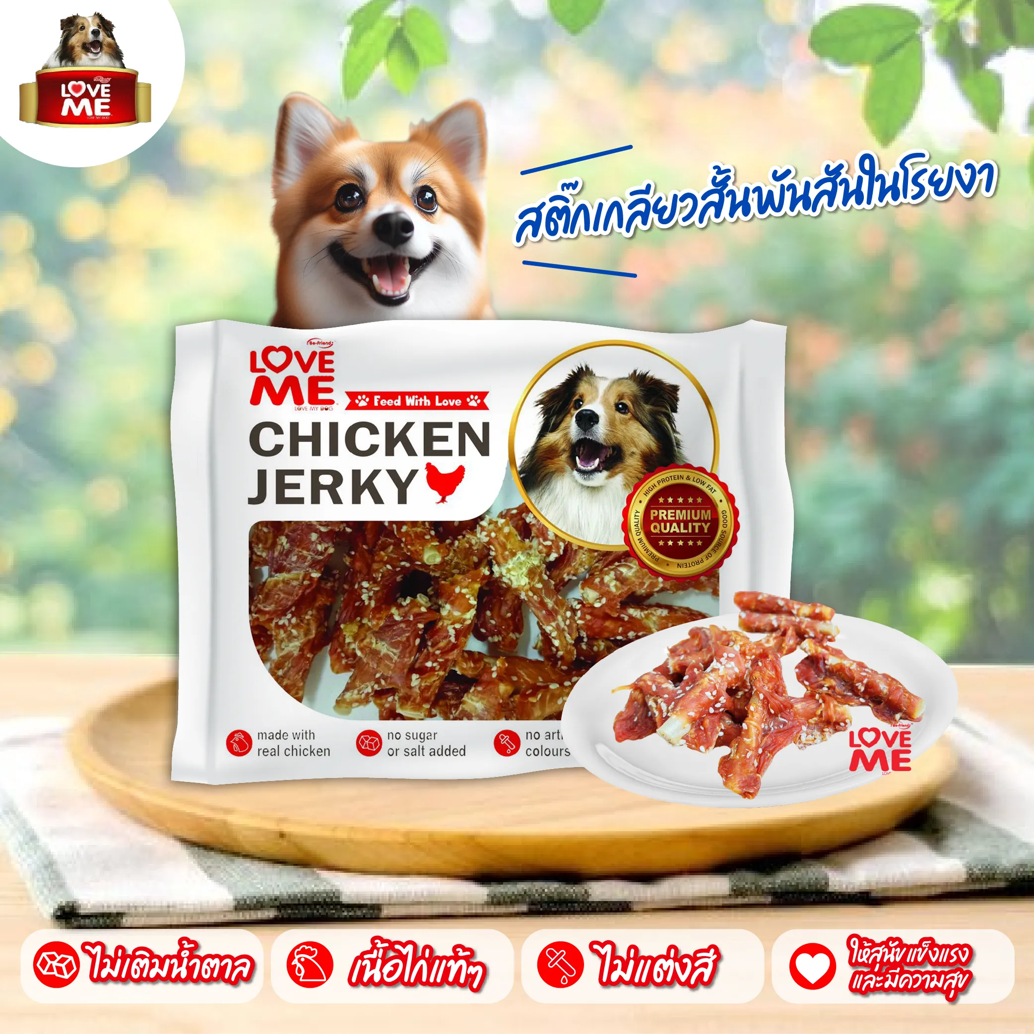 Love me ขนมสันในไก่คละแบบ 250 กรัม
