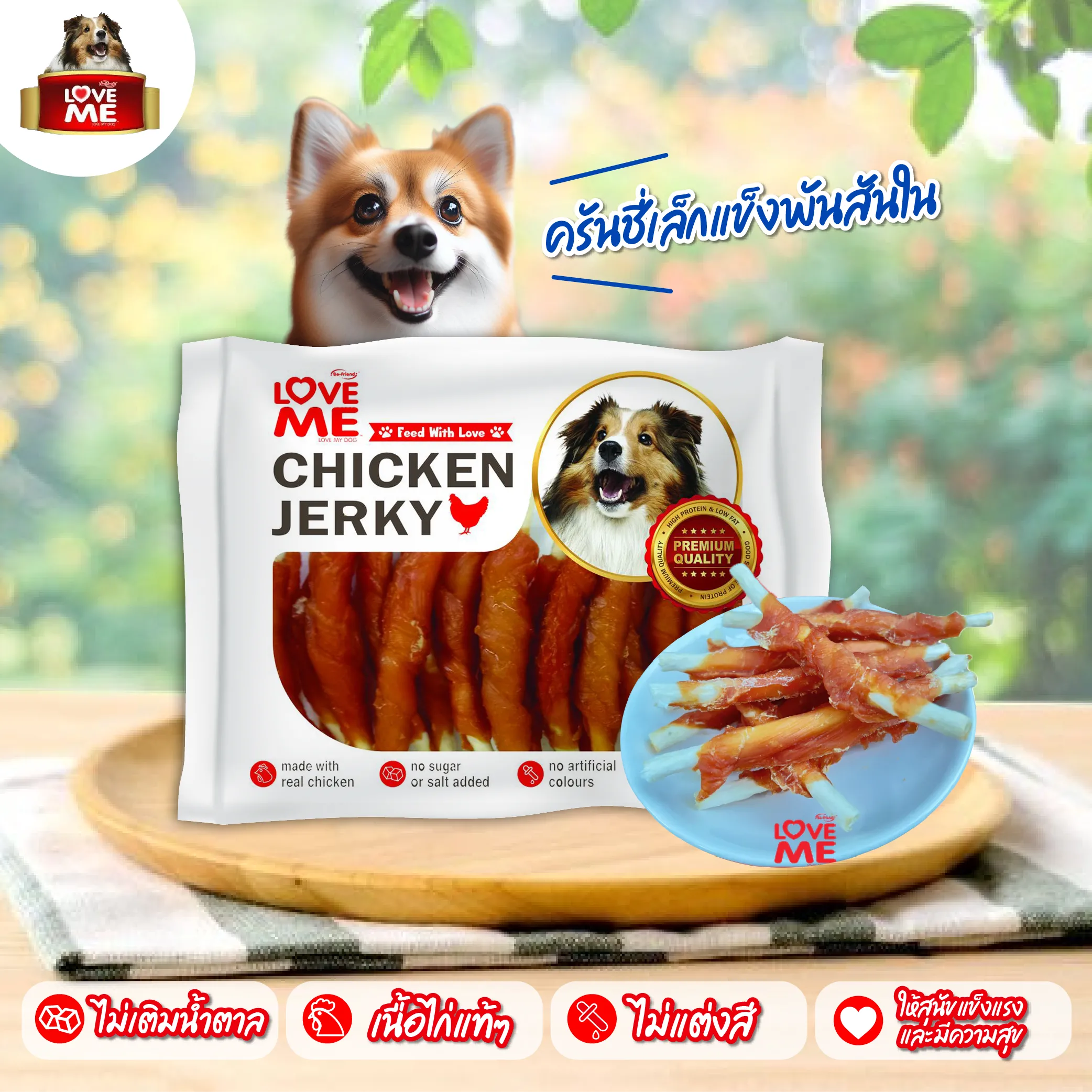 Love me ขนมสันในไก่คละแบบ 250 กรัม