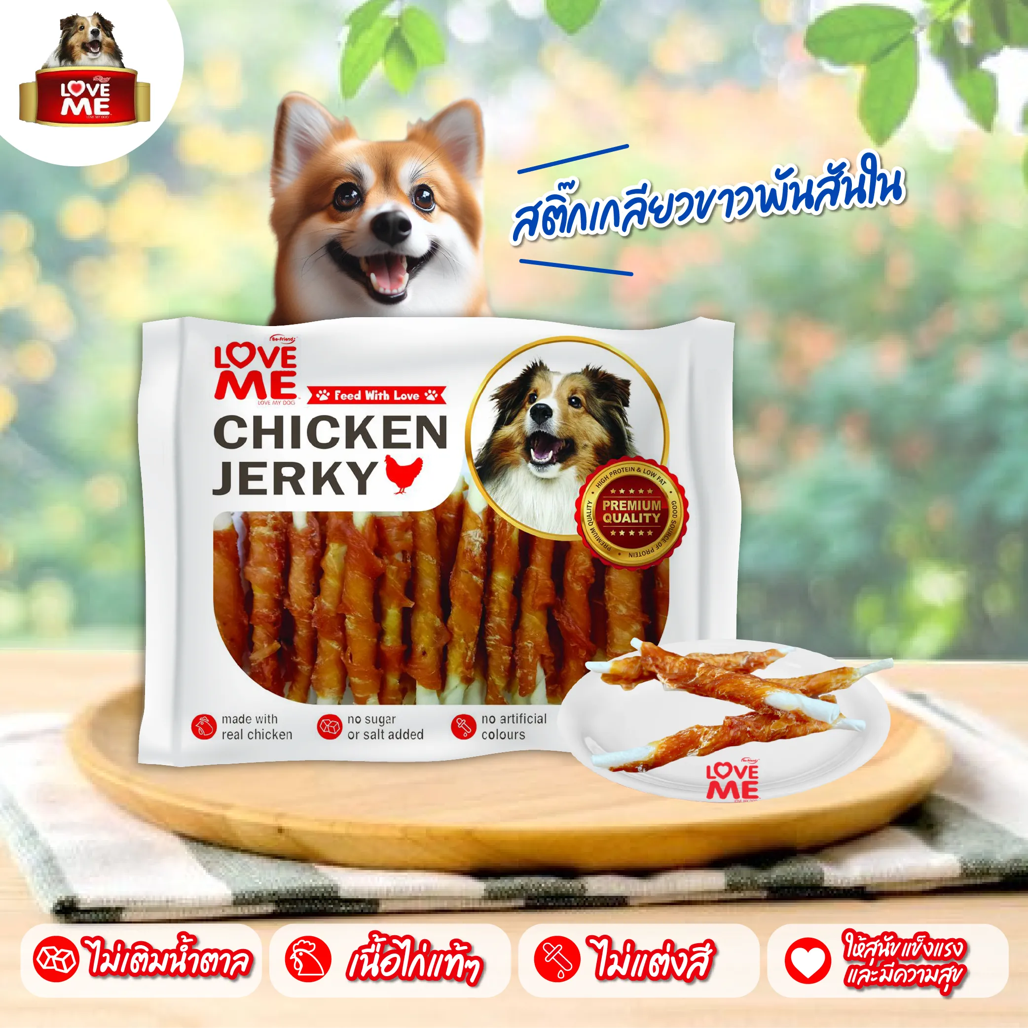 Love me ขนมสันในไก่คละแบบ 250 กรัม