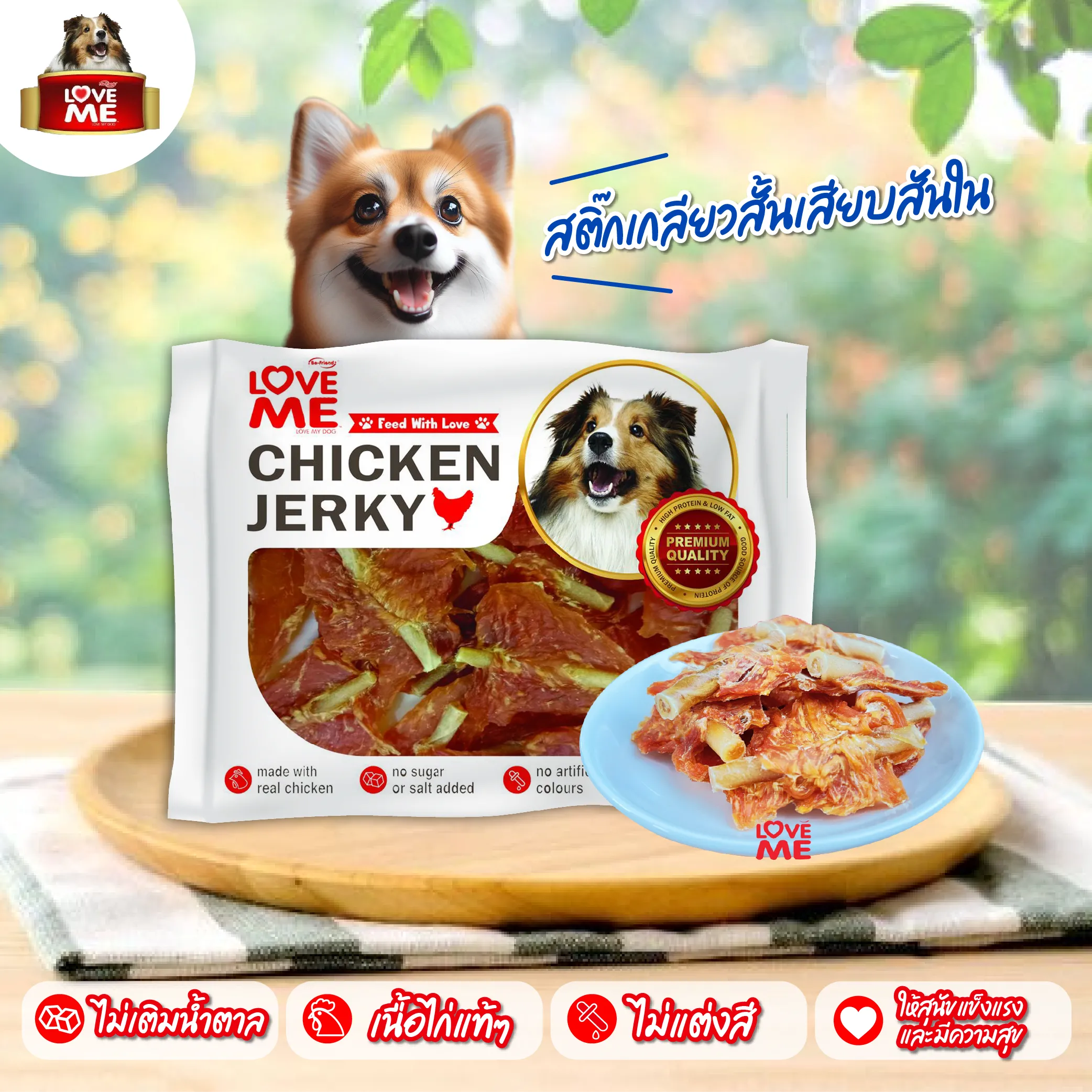 Love me ขนมสันในไก่คละแบบ 250 กรัม