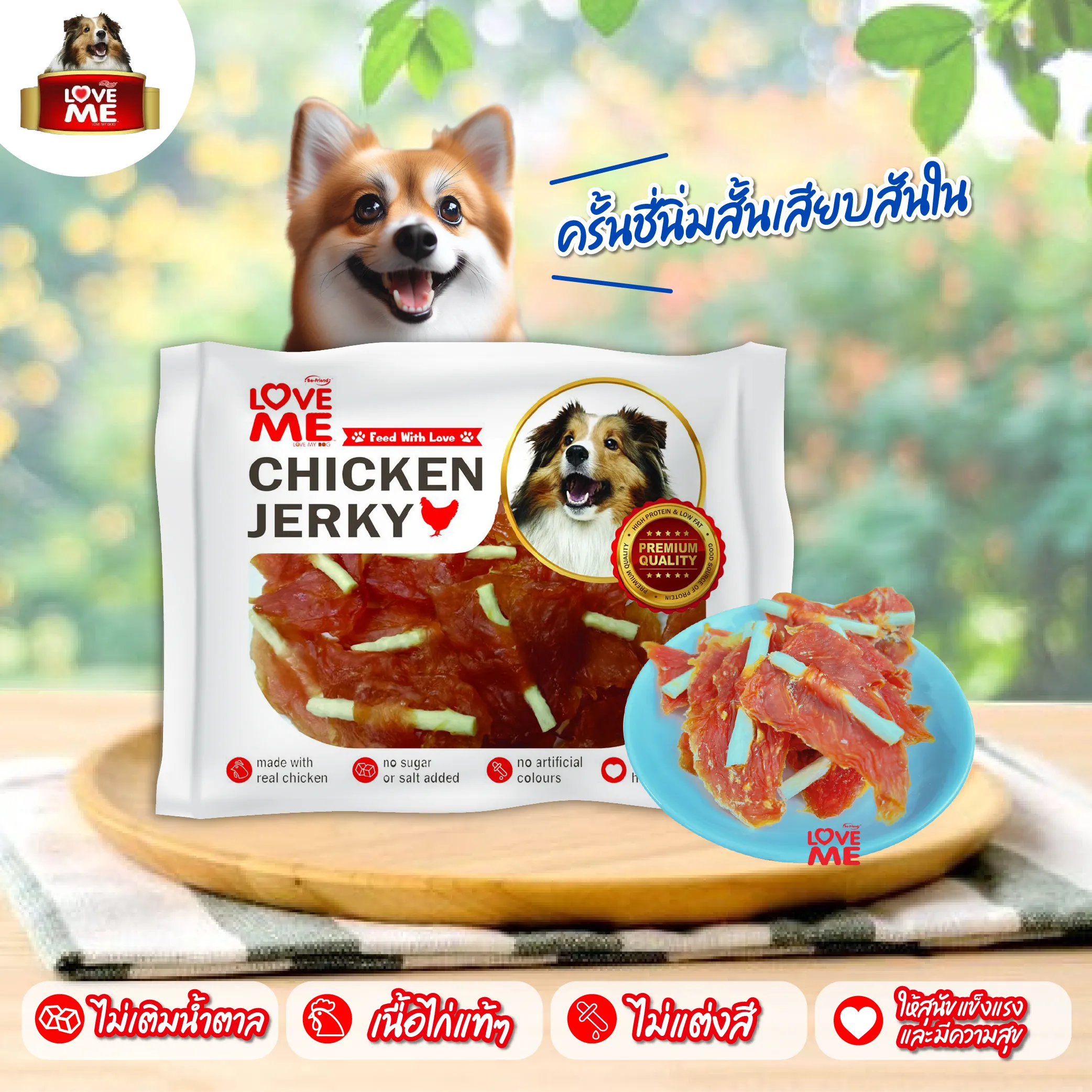 Love me ขนมสันในไก่คละแบบ 250 กรัม
