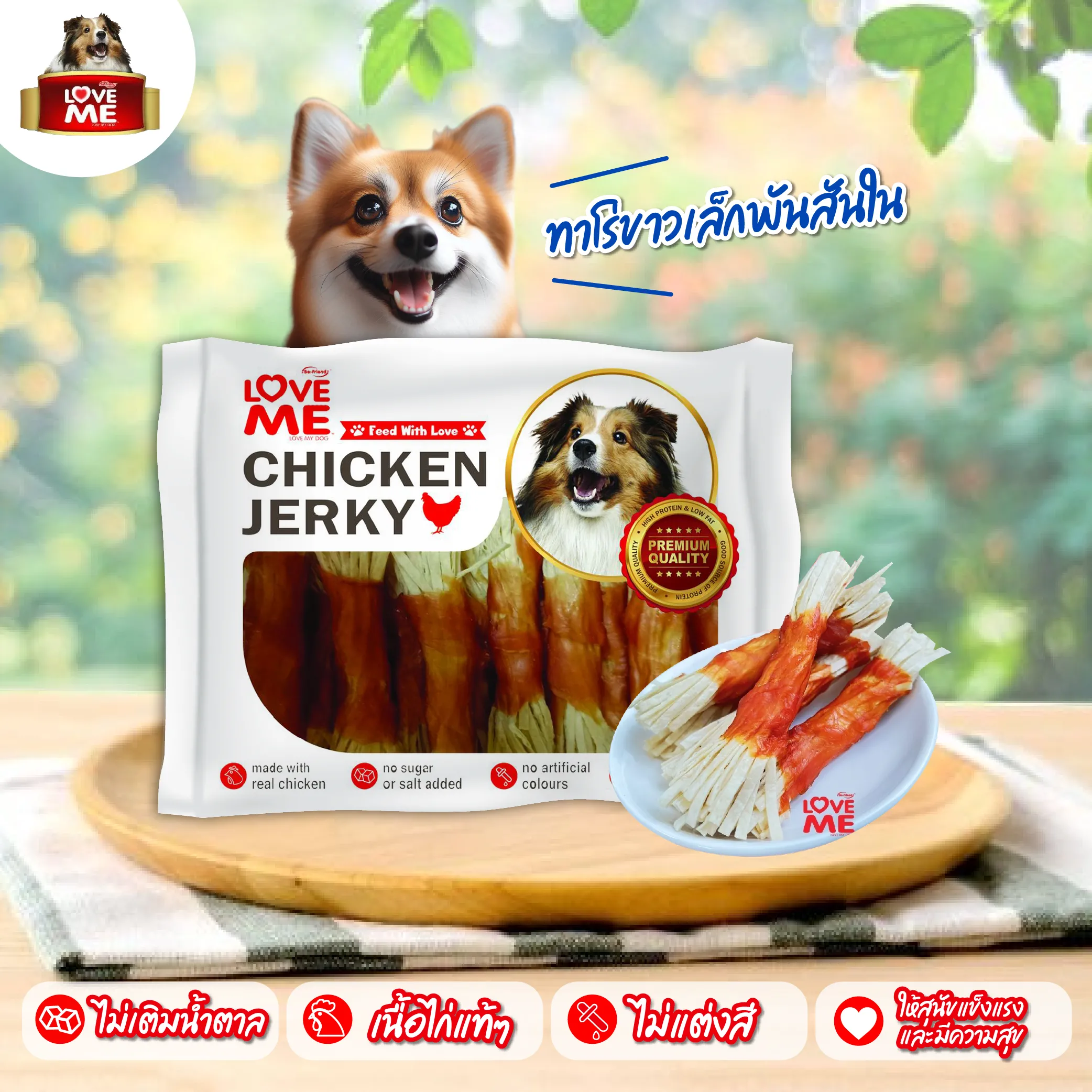 Love me ขนมสันในไก่คละแบบ 250 กรัม