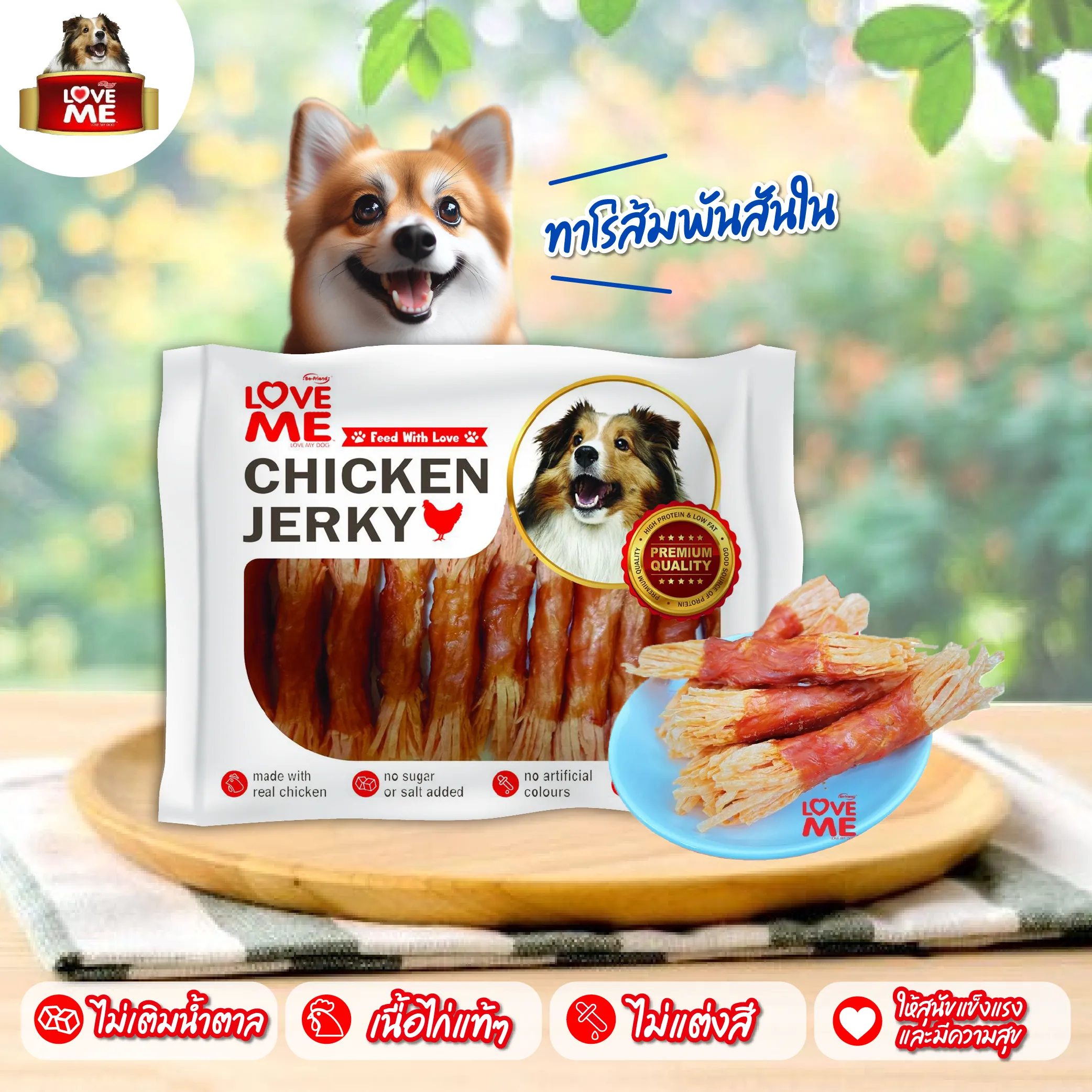 Love me ขนมสันในไก่คละแบบ 250 กรัม
