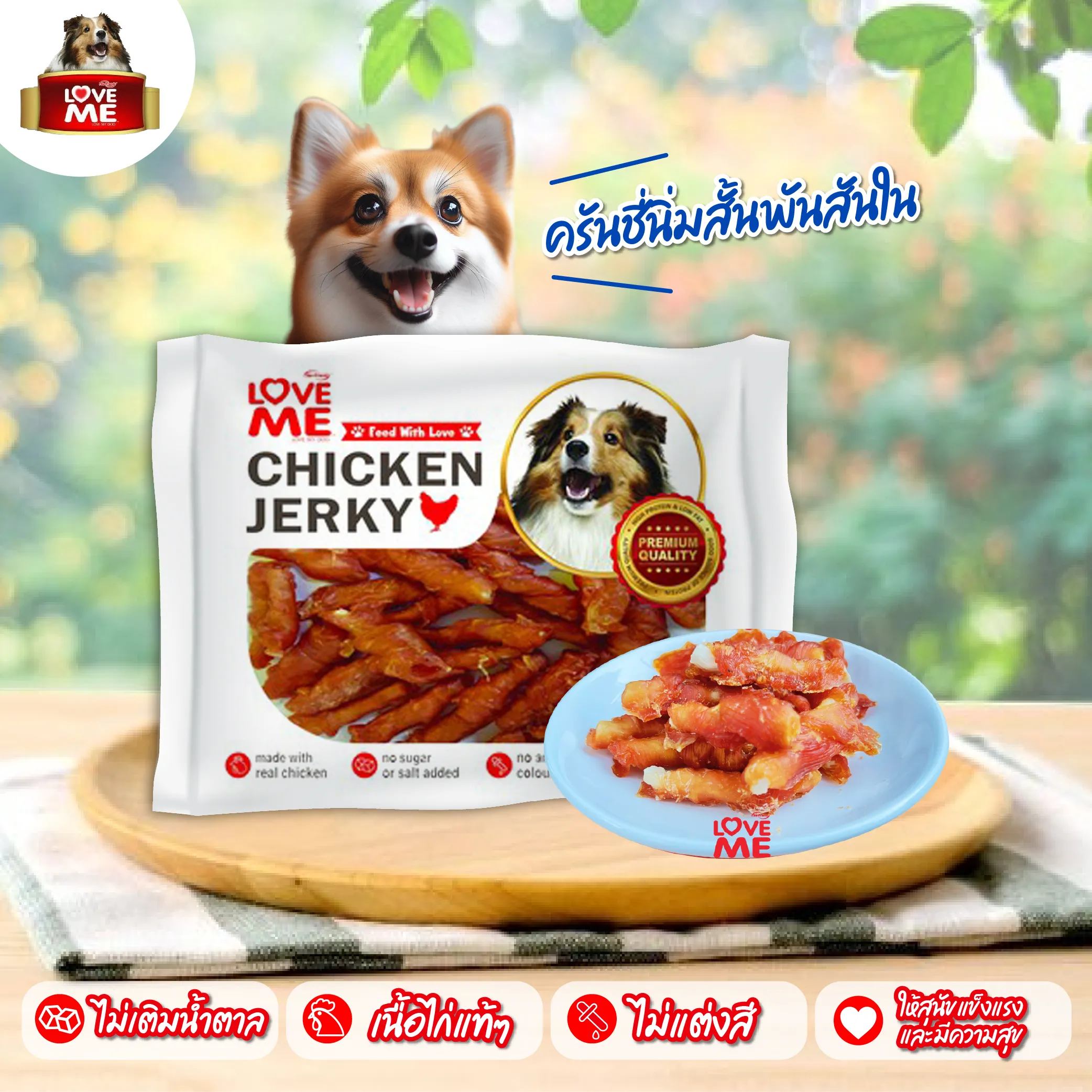 Love me ขนมสันในไก่คละแบบ 250 กรัม
