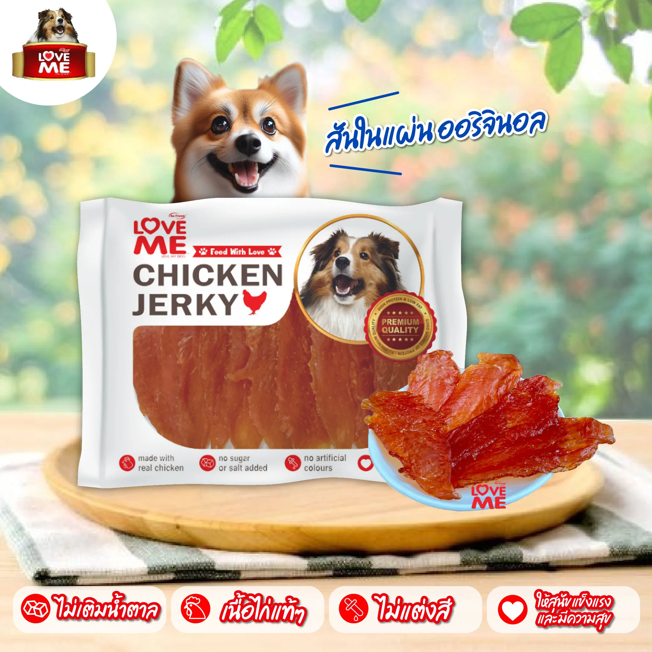 Love me ขนมสันในไก่คละแบบ 250 กรัม