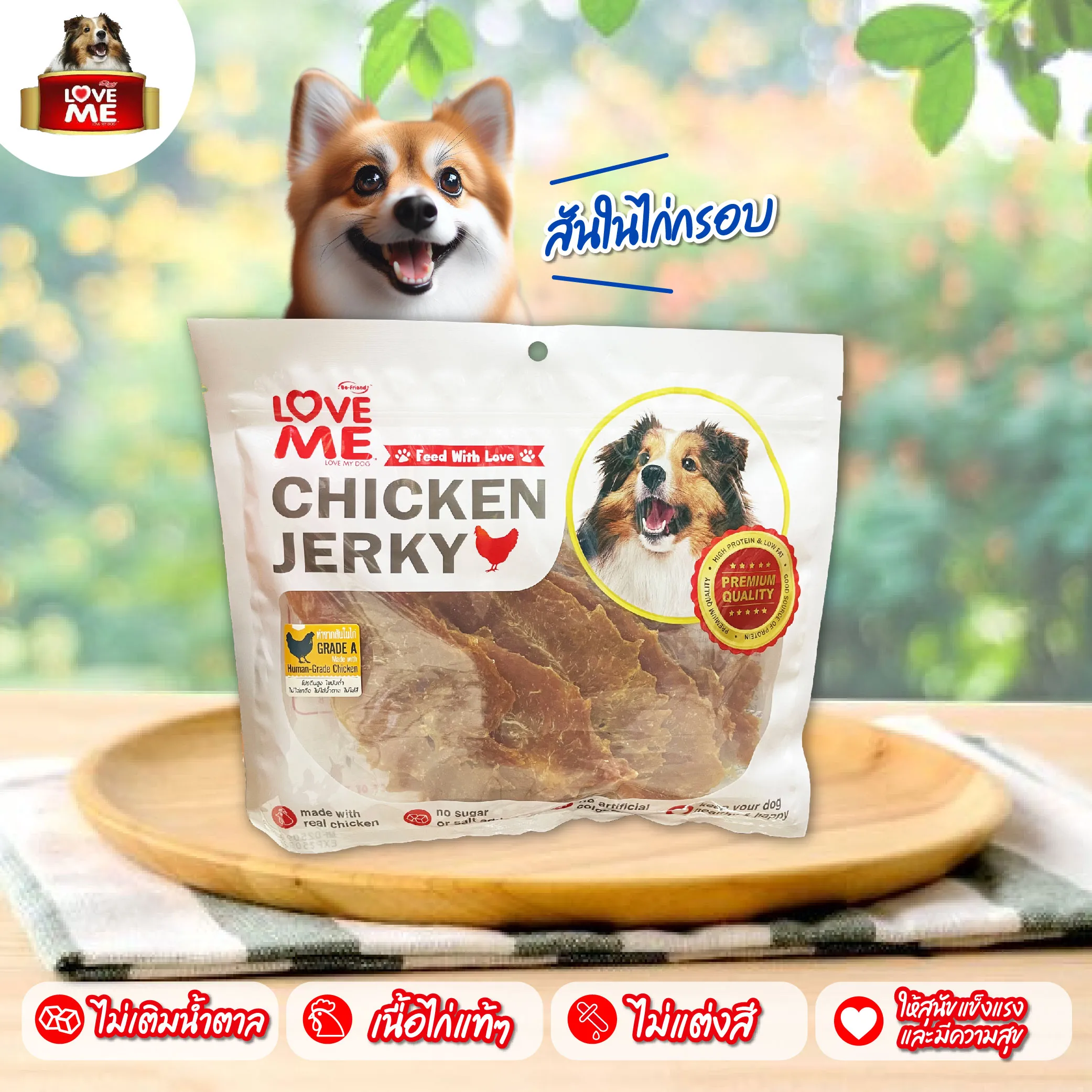 Love me ขนมสันในไก่คละแบบ 250 กรัม