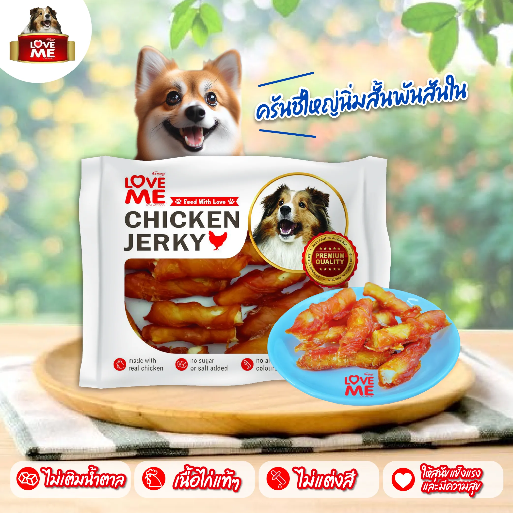 Love me ขนมสันในไก่คละแบบ 250 กรัม