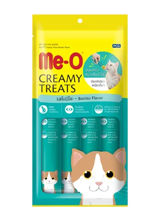 Me-O Creamy Treat Cat Treats มีโอ ครีมมี่ ทรีต ขนมแมวเลีย สำหรับแมวทุกช่วงวัย
