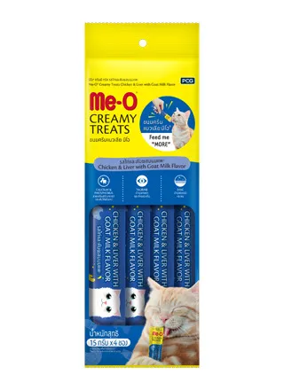 Me-O Creamy Treat Cat Treats มีโอ ครีมมี่ ทรีต ขนมแมวเลีย สำหรับแมวทุกช่วงวัย