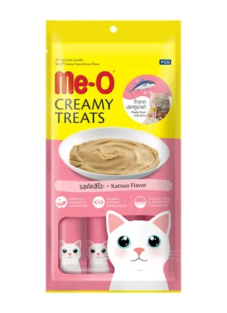 Me-O Creamy Treat Cat Treats มีโอ ครีมมี่ ทรีต ขนมแมวเลีย สำหรับแมวทุกช่วงวัย