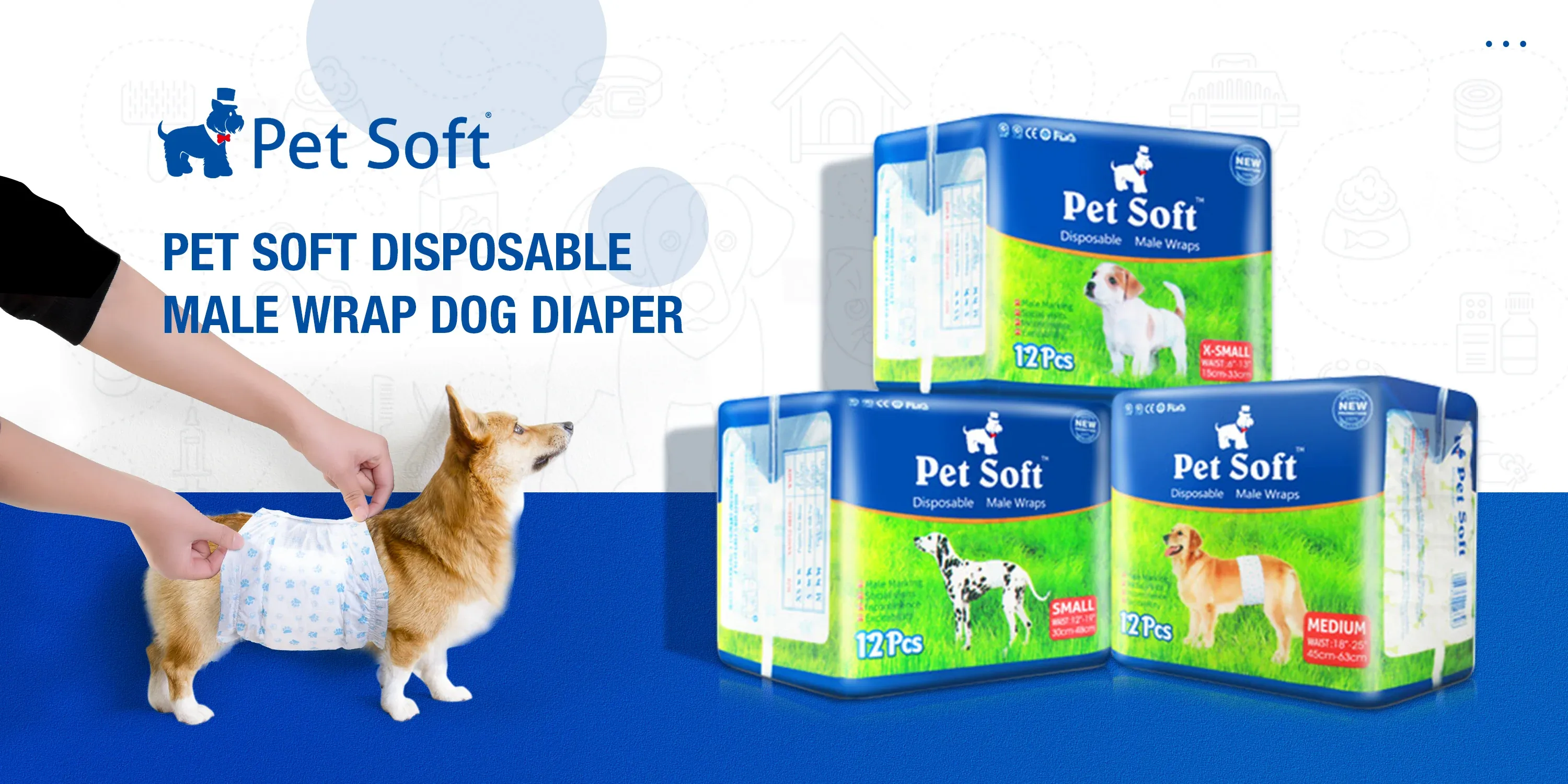 Pet Soft ผ้าอ้อม3 สี