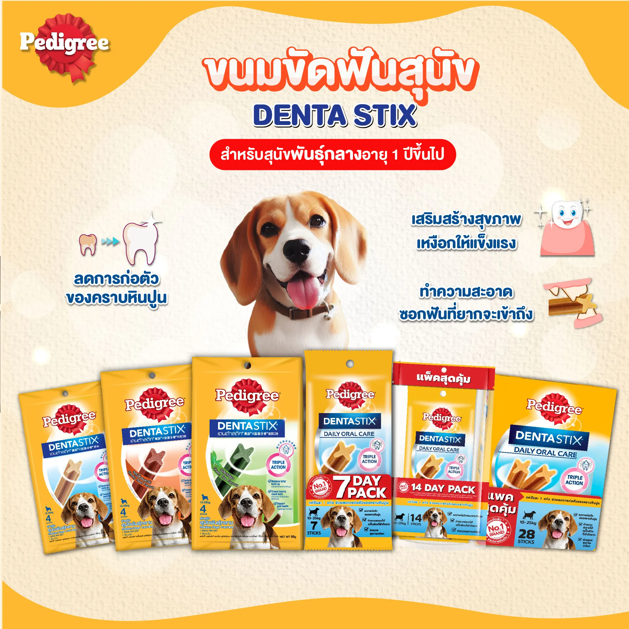 Pedigree DENTA STIX Dental Treats for Medium Dogs 1 Year and Older